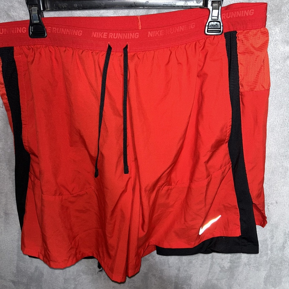 Nike Running Shorts 2XL Mens Stride Dri Fit 7" 2-in-1  Red